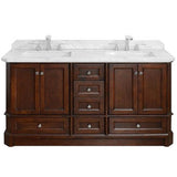 Icera - Richmond Vanity Cabinet, 60-in Walnut Brown - Walnut Brown