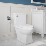 Presley Two-Piece Vitreous China Compact-Elongated Toilet With Rimless Bowl