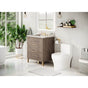 Icera - Muse Vanity Cabinet 30-in, Brushed Grey Oak with Satin Brass - Brushed Gray Oak With Satin Brass