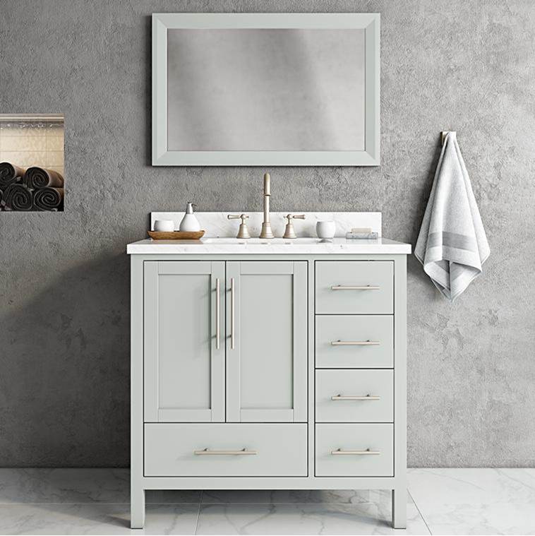 Icera - Malibu Vanity Cabinet, 36-in Ocean Grey - Ocean Gray