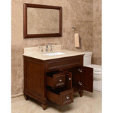 Icera - Presley Vanity Cabinet, 36-in Walnut Brown - Walnut Brown