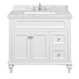 Icera - Presley Vanity Cabinet, 36-in Matte White - Matte White