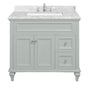 Icera - Presley Vanity Cabinet, 36-in Ocean Grey - Ocean Gray