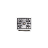 30'' Nostalgie II Series Freestanding Dual Fuel Range - Antique White - Bronze trim- Natural Gas