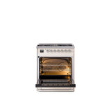30'' Nostalgie II Series Freestanding Dual Fuel Range - Antique White - Bronze trim- Natural Gas