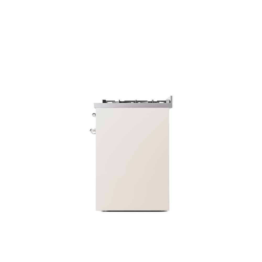 30'' Nostalgie II Series Freestanding Dual Fuel Range - Antique White - Bronze trim- Natural Gas