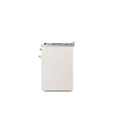30'' Nostalgie II Series Freestanding Dual Fuel Range - Antique White - Bronze trim- Natural Gas