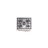 30'' Nostalgie II Series Freestanding Dual Fuel Range - Antique White - Bronze trim- Natural Gas