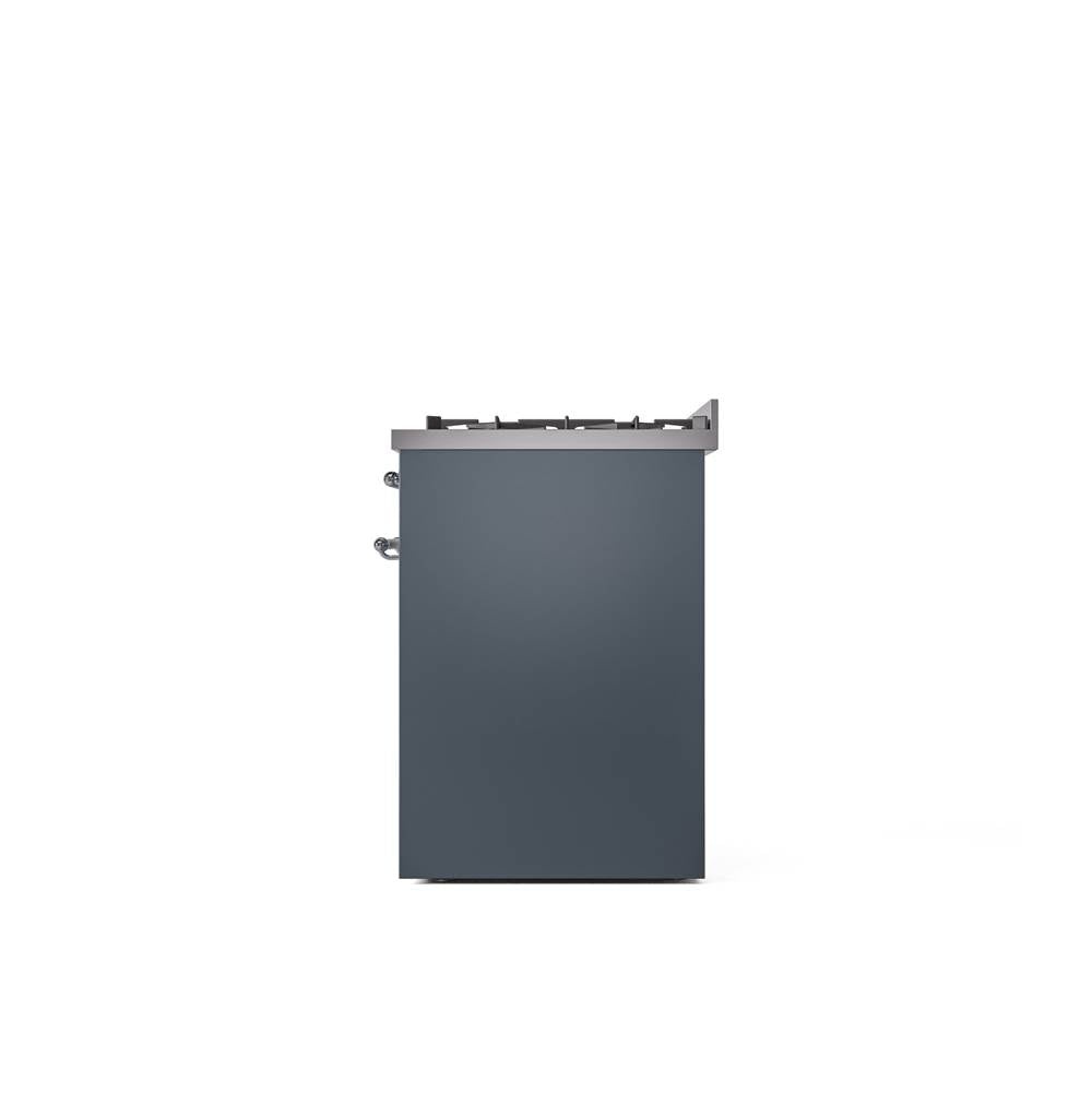 30'' Nostalgie II Series Freestanding Dual Fuel Range - Blue Grey - Bronze trim- Natural Gas