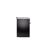 30'' Nostalgie II Series Freestanding Dual Fuel Range - Glossy Black - Bronze trim- Natural Gas