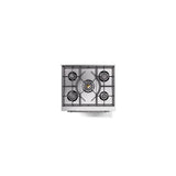30'' Nostalgie II Series Freestanding Dual Fuel Range - Glossy Black - Bronze trim- Natural Gas