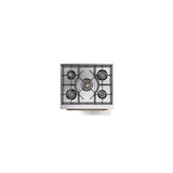 30'' Nostalgie II Series Freestanding Dual Fuel Range - Glossy Black - Bronze trim- Natural Gas