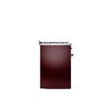 30'' Nostalgie II Series Freestanding Dual Fuel Range - Burgundy - Bronze trim- Natural Gas