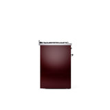 30'' Nostalgie II Series Freestanding Dual Fuel Range - Burgundy - Bronze trim- Natural Gas