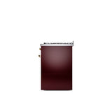 30'' Nostalgie II Series Freestanding Dual Fuel Range - Burgundy - Bronze trim- Natural Gas