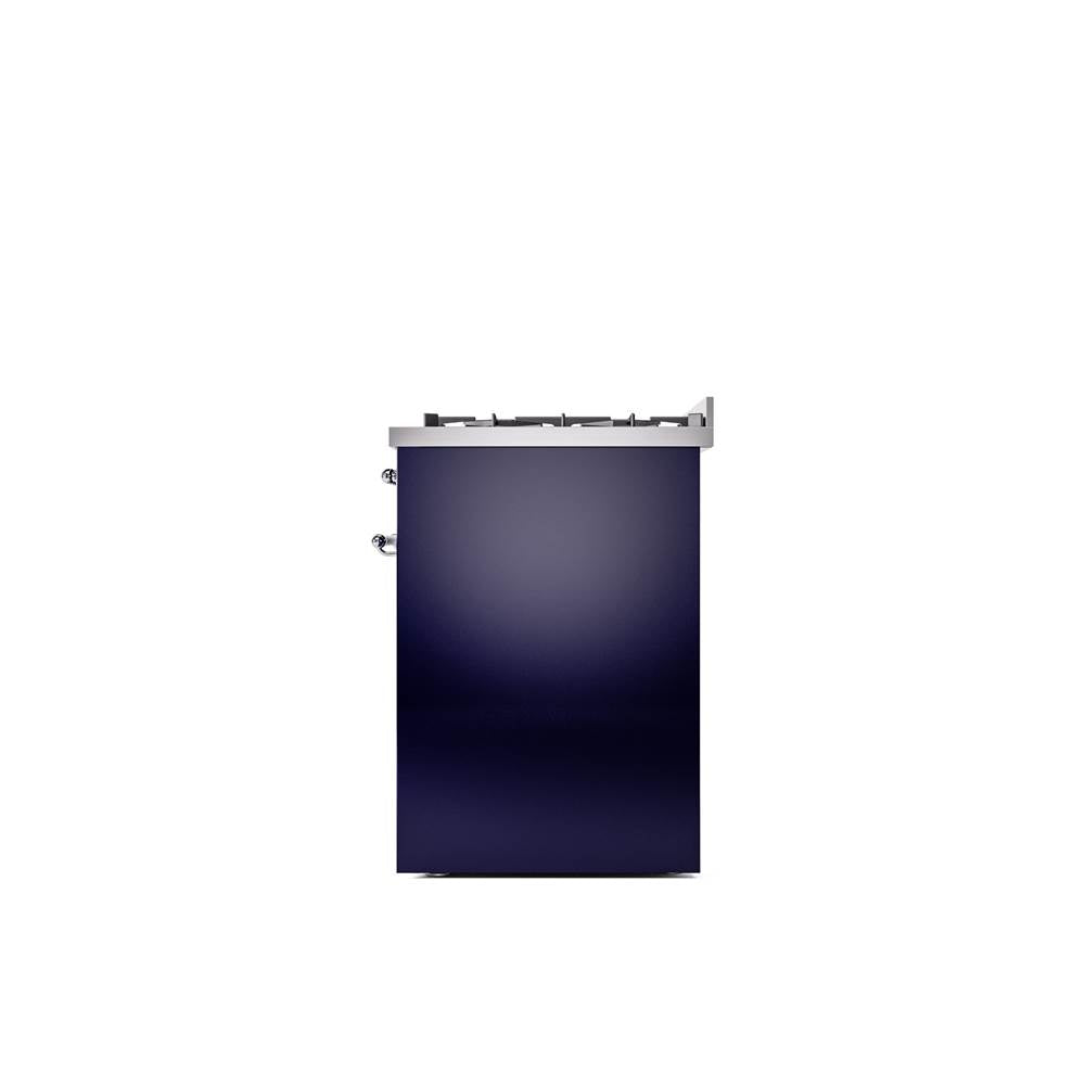 30'' Nostalgie II Series Freestanding Dual Fuel Range - Midnight Blue - Bronze trim- Natural Gas