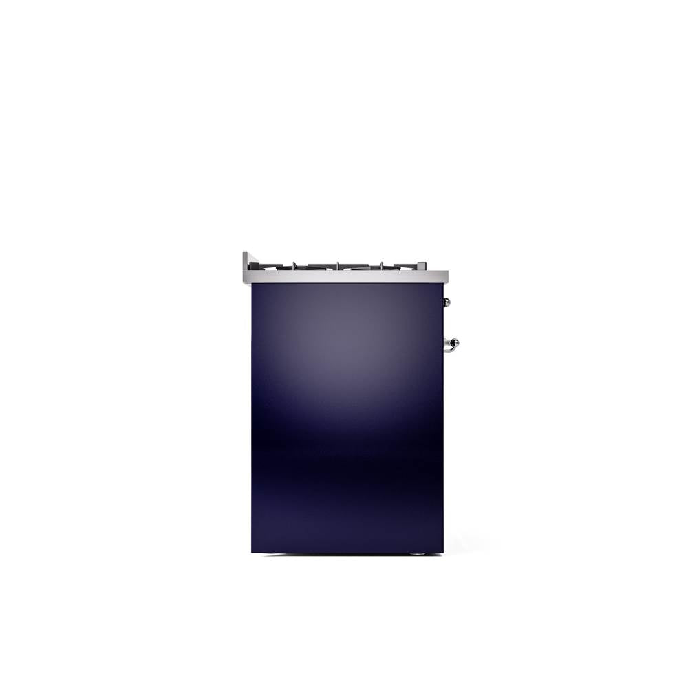 30'' Nostalgie II Series Freestanding Dual Fuel Range - Midnight Blue - Bronze trim- Natural Gas