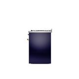 30'' Nostalgie II Series Freestanding Dual Fuel Range - Midnight Blue - Bronze trim- Natural Gas