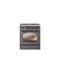 ILVE - 30'' Nostalgie II Series Freestanding Dual Fuel Range - Matte Graphite - Bronze trim- Natural Gas - Bronze