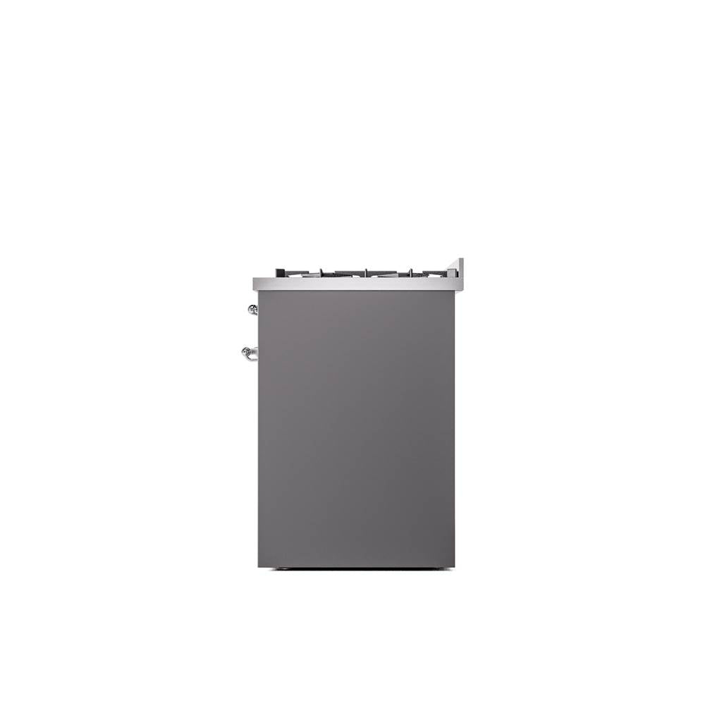 30'' Nostalgie II Series Freestanding Dual Fuel Range - Matte Graphite - Bronze trim- Natural Gas