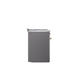 30'' Nostalgie II Series Freestanding Dual Fuel Range - Matte Graphite - Bronze trim- Natural Gas