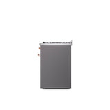 30'' Nostalgie II Series Freestanding Dual Fuel Range - Matte Graphite - Bronze trim- Natural Gas