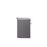 30'' Nostalgie II Series Freestanding Dual Fuel Range - Matte Graphite - Bronze trim- Natural Gas