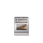 ILVE - 30'' Nostalgie II Series Freestanding Dual Fuel Range - Stainless Steel - Bronze trim- Natural Gas - Bronze