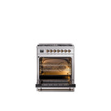 30'' Nostalgie II Series Freestanding Dual Fuel Range - Stainless Steel - Bronze trim- Natural Gas