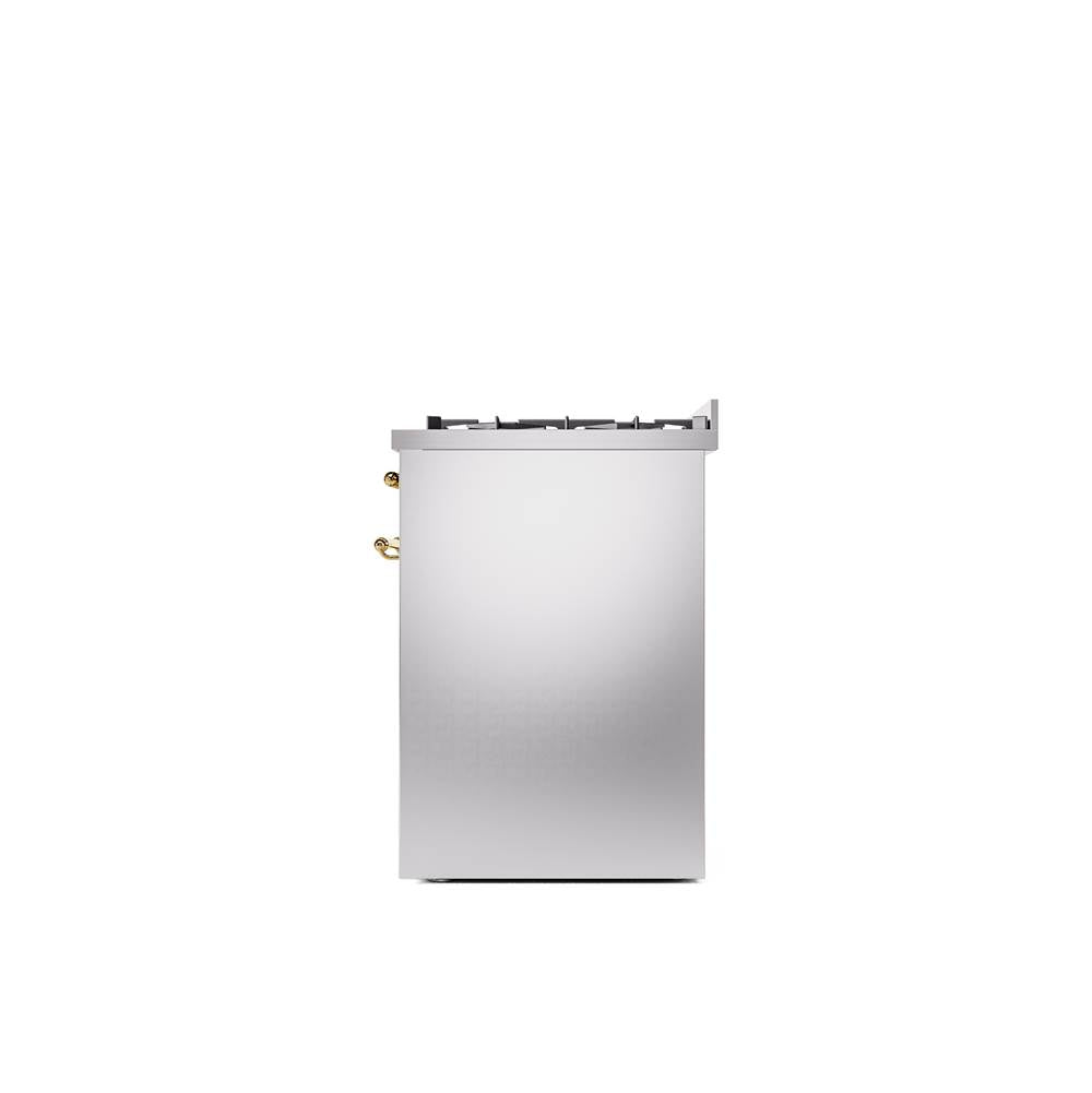 30'' Nostalgie II Series Freestanding Dual Fuel Range - Stainless Steel - Bronze trim- Natural Gas
