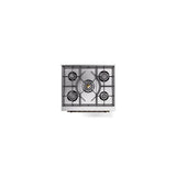 30'' Nostalgie II Series Freestanding Dual Fuel Range - White - Bronze trim- Natural Gas