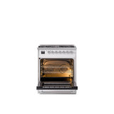 30'' Nostalgie II Series Freestanding Dual Fuel Range - White - Bronze trim- Natural Gas