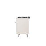 36'' Nostalgie II Series Freestanding Dual Fuel Range - Antique White - Bronze trim - Griddle - Natural Gas