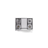 36'' Nostalgie II Series Freestanding Dual Fuel Range - Antique White - Bronze trim - Griddle - Natural Gas