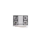 36'' Nostalgie II Series Freestanding Dual Fuel Range - Antique White - Bronze trim - Griddle - Natural Gas