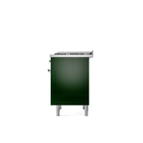 36'' Nostalgie II Series Freestanding Dual Fuel Range - Emerald Green - Bronze trim - Griddle - Natural Gas