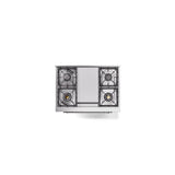 36'' Nostalgie II Series Freestanding Dual Fuel Range - Matte Graphite - Bronze trim - Griddle - Natural Gas