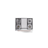 36'' Nostalgie II Series Freestanding Dual Fuel Range - Matte Graphite - Bronze trim - Griddle - Natural Gas