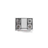 36'' Nostalgie II Series Freestanding Dual Fuel Range - Stainless Steel - Bronze trim - Griddle - Natural Gas