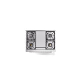 36'' Nostalgie II Series Freestanding Dual Fuel Range - Stainless Steel - Bronze trim - Griddle - Natural Gas