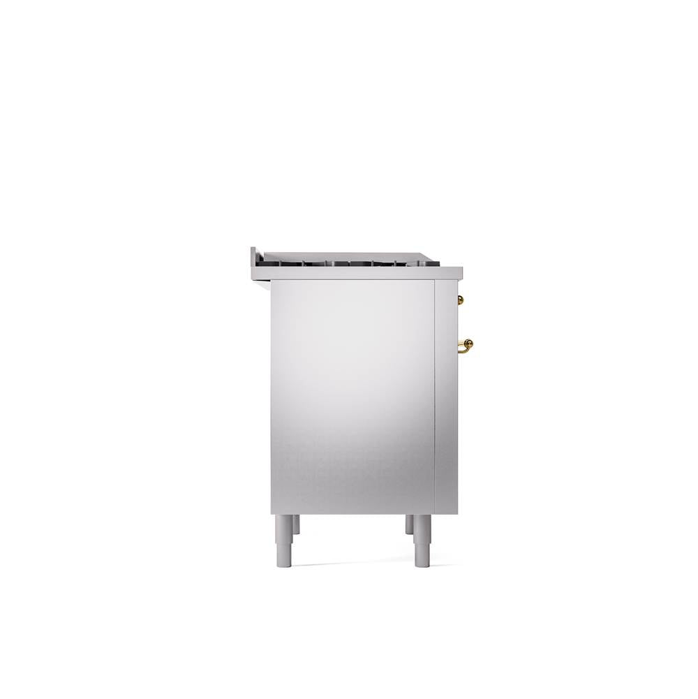 36'' Nostalgie II Series Freestanding Dual Fuel Range - Stainless Steel - Bronze trim - Griddle - Natural Gas