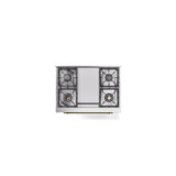 36'' Nostalgie II Series Freestanding Dual Fuel Range - White - Bronze trim - Griddle - Natural Gas