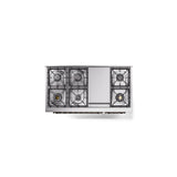 48'' Nostalgie II Series Freestanding Dual Fuel Range - Double Oven - Emerald Green - Bronze trim - Griddle - Natural Gas