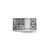 48'' Nostalgie II Series Freestanding Dual Fuel Range - Double Oven - Emerald Green - Bronze trim - Griddle - Natural Gas
