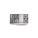 48'' Nostalgie II Series Freestanding Dual Fuel Range - Double Oven - Emerald Green - Bronze trim - Griddle - Natural Gas