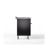 60'' Nostalgie II Series Freestanding Dual Fuel Range - Double Oven - Glossy Black - Bronze trim - Griddle - Natural Gas