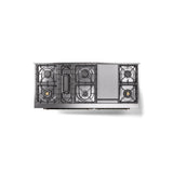60'' Nostalgie II Series Freestanding Dual Fuel Range - Double Oven - Glossy Black - Bronze trim - Griddle - Natural Gas