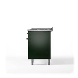 60'' Nostalgie II Series Freestanding Dual Fuel Range - Double Oven - Emerald Green - Bronze trim - Griddle - Natural Gas