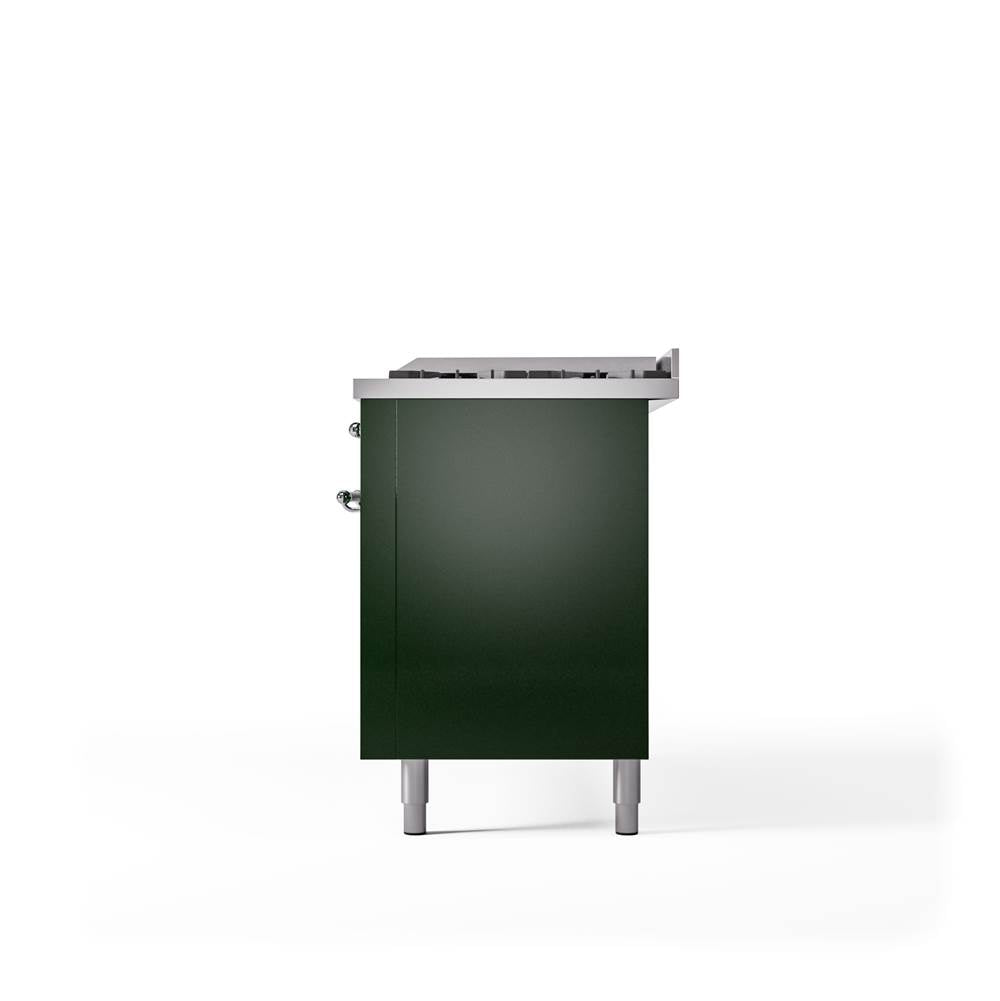 60'' Nostalgie II Series Freestanding Dual Fuel Range - Double Oven - Emerald Green - Bronze trim - Griddle - Natural Gas