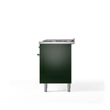 60'' Nostalgie II Series Freestanding Dual Fuel Range - Double Oven - Emerald Green - Bronze trim - Griddle - Natural Gas